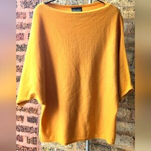 Vintage Cynthia Rowley Mustard Yellow Merino Wool Sweater Large